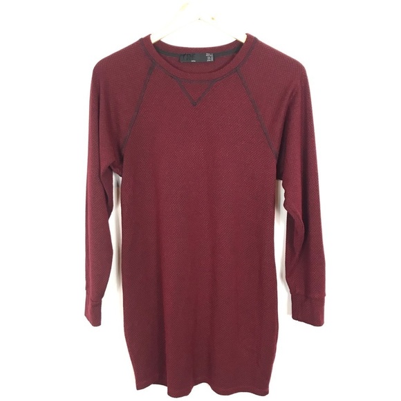 ZARA Thermal Tunic Sweater Burgundy - Picture 1 of 8